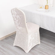 Crushed Velvet Fitted Spandex Banquet Chair Cover