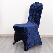 Crushed Velvet Fitted Spandex Banquet Chair Cover