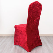 Crushed Velvet Fitted Spandex Banquet Chair Cover