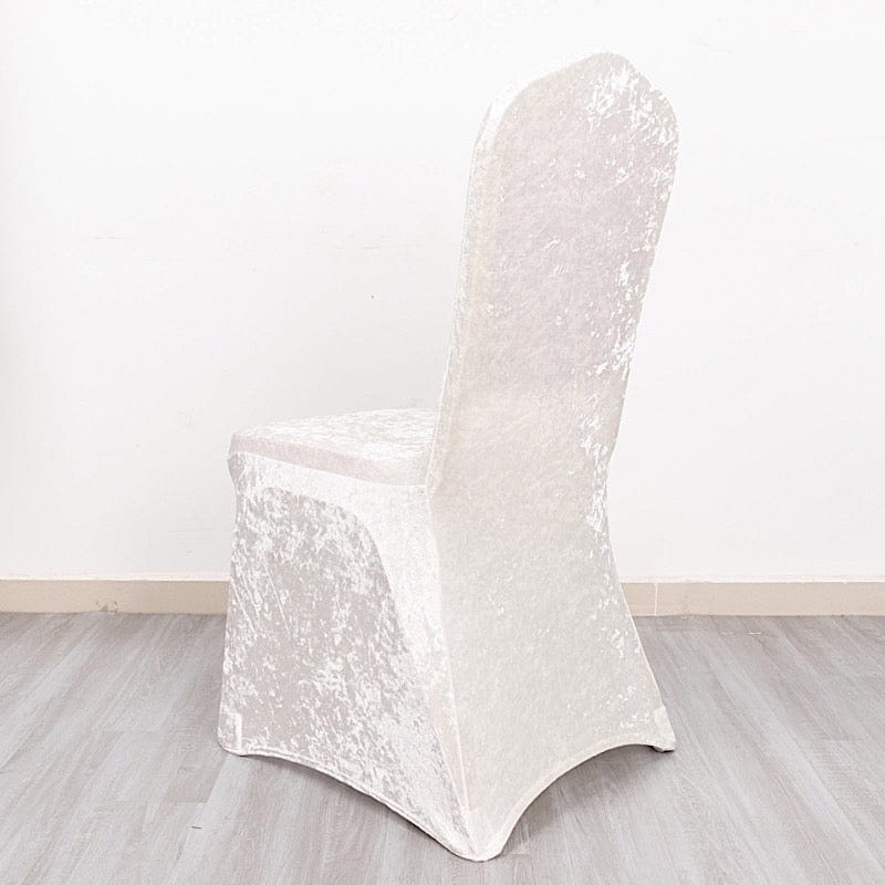 Crushed Velvet Fitted Spandex Banquet Chair Cover