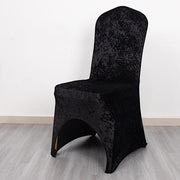Crushed Velvet Fitted Spandex Banquet Chair Cover