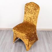 Crushed Velvet Fitted Spandex Banquet Chair Cover