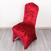 Crushed Velvet Fitted Spandex Banquet Chair Cover
