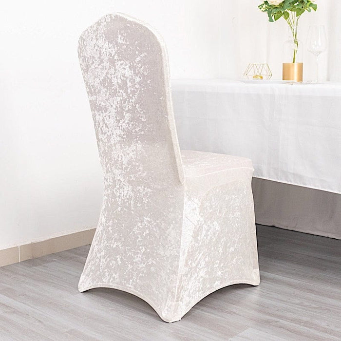 Crushed Velvet Fitted Spandex Banquet Chair Cover