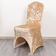 Crushed Velvet Fitted Spandex Banquet Chair Cover