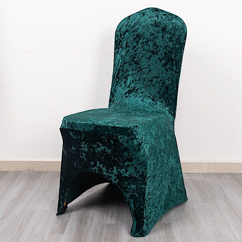 Crushed Velvet Fitted Spandex Banquet Chair Cover