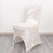Crushed Velvet Fitted Spandex Banquet Chair Cover
