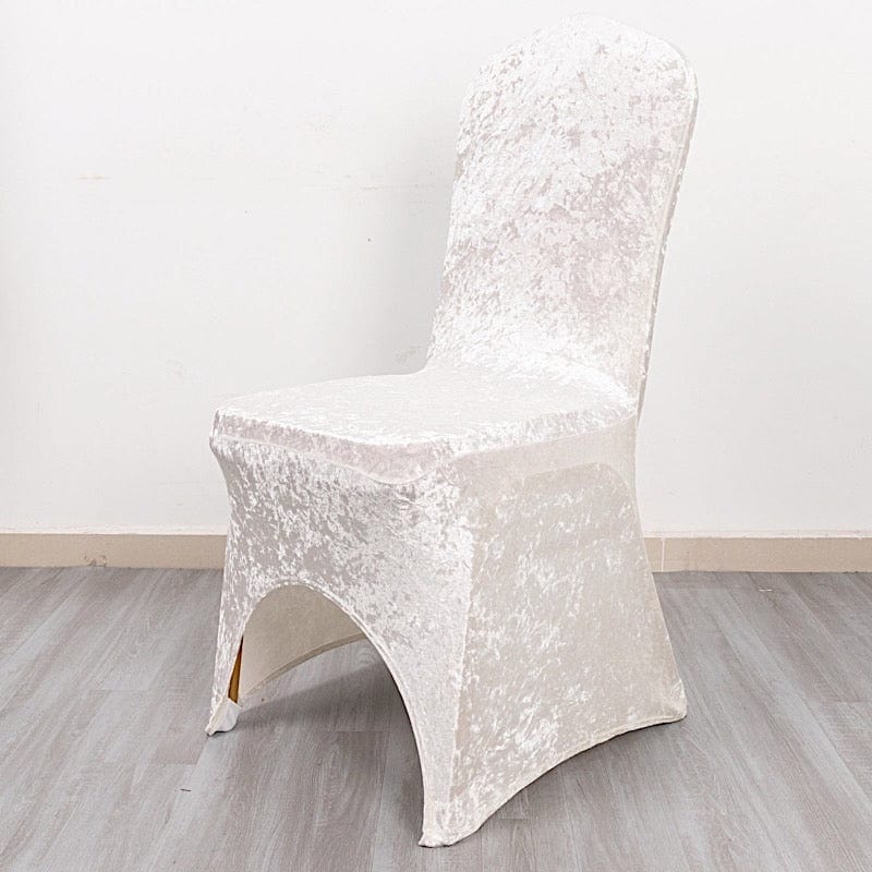 Crushed Velvet Fitted Spandex Banquet Chair Cover