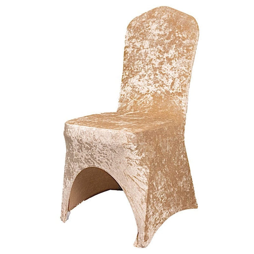 Crushed Velvet Fitted Spandex Banquet Chair Cover CHAIR_VEL01_081