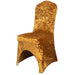 Crushed Velvet Fitted Spandex Banquet Chair Cover CHAIR_VEL01_GOLD