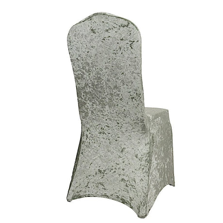Crushed Velvet Fitted Spandex Banquet Chair Cover CHAIR_VEL01_SAGE