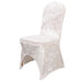 Crushed Velvet Fitted Spandex Banquet Chair Cover CHAIR_VEL01_WHT