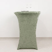 Crushed Velvet Stretch Fitted Round Highboy Cocktail Table Cover