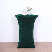 Crushed Velvet Stretch Fitted Round Highboy Cocktail Table Cover