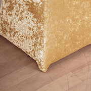 Crushed Velvet Stretch Fitted Round Highboy Cocktail Table Cover