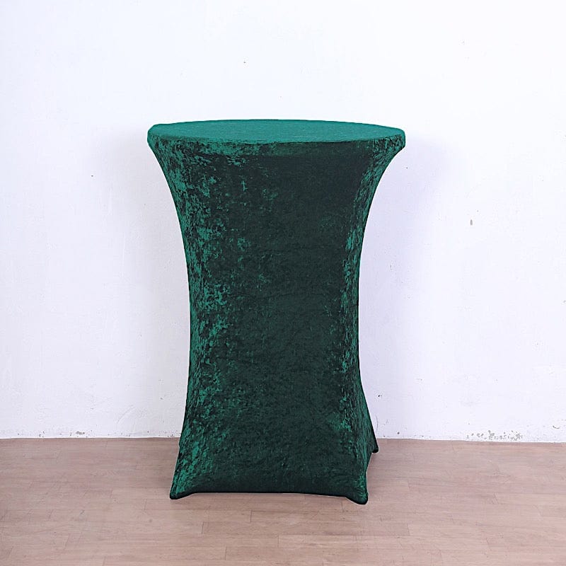 Crushed Velvet Stretch Fitted Round Highboy Cocktail Table Cover