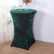 Crushed Velvet Stretch Fitted Round Highboy Cocktail Table Cover