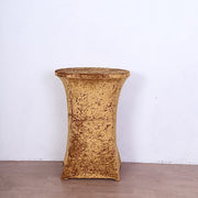 Crushed Velvet Stretch Fitted Round Highboy Cocktail Table Cover