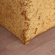 Crushed Velvet Stretch Fitted Round Highboy Cocktail Table Cover