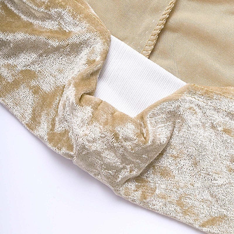 Crushed Velvet Stretch Fitted Round Highboy Cocktail Table Cover