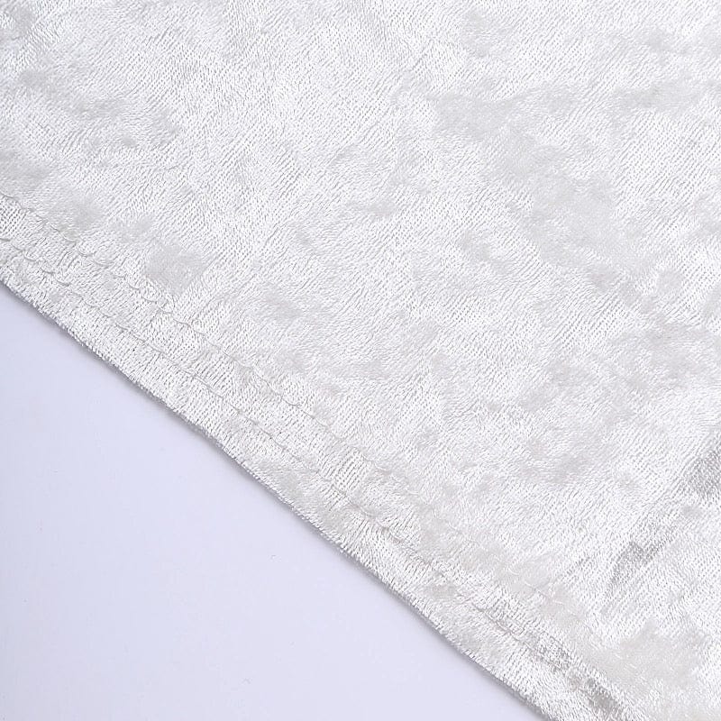 Crushed Velvet Stretch Fitted Round Highboy Cocktail Table Cover