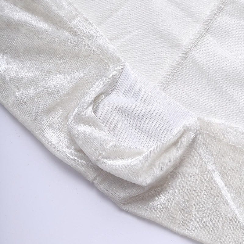 Crushed Velvet Stretch Fitted Round Highboy Cocktail Table Cover