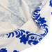 Damask Cocktail Spandex Table Cover - Royal Blue and White TAB_COCK_FLK_ROY