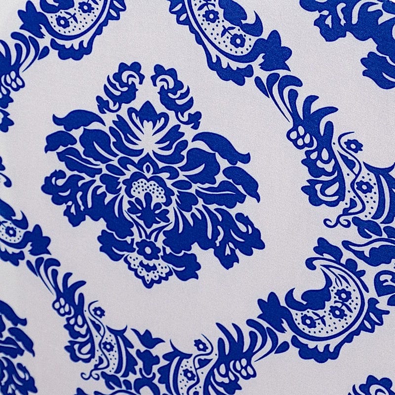 Damask Spandex Banquet Chair Cover - Royal Blue CHAIR_FLK_SPX_ROY