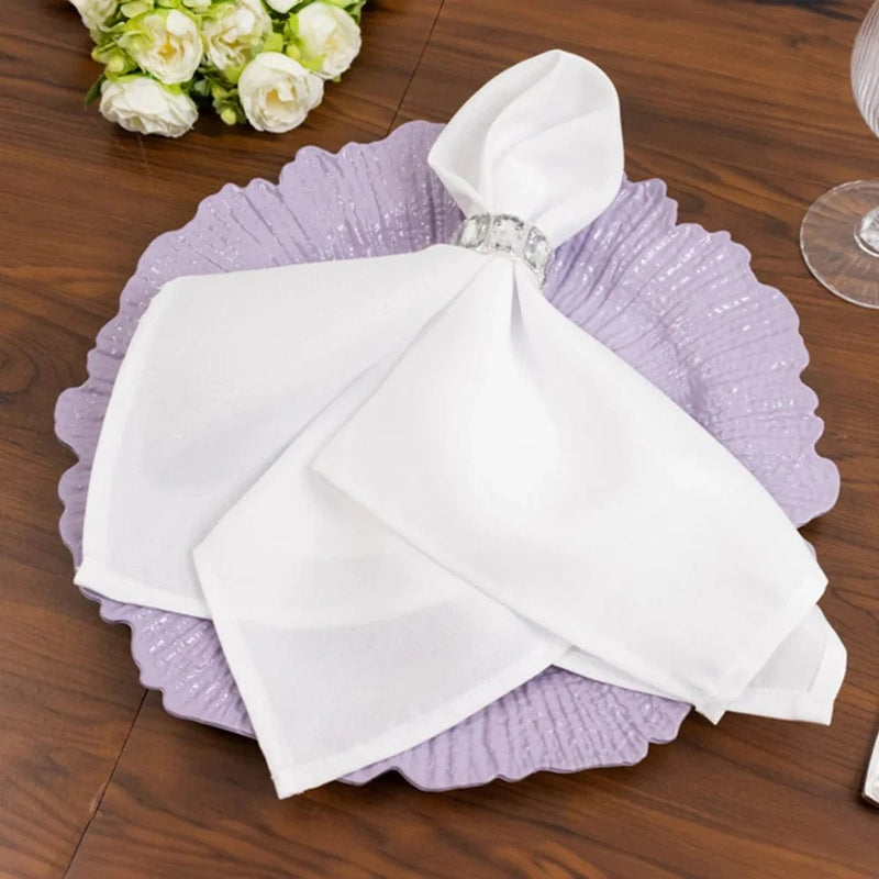 6 pcs 13" Round Textured Charger Plates