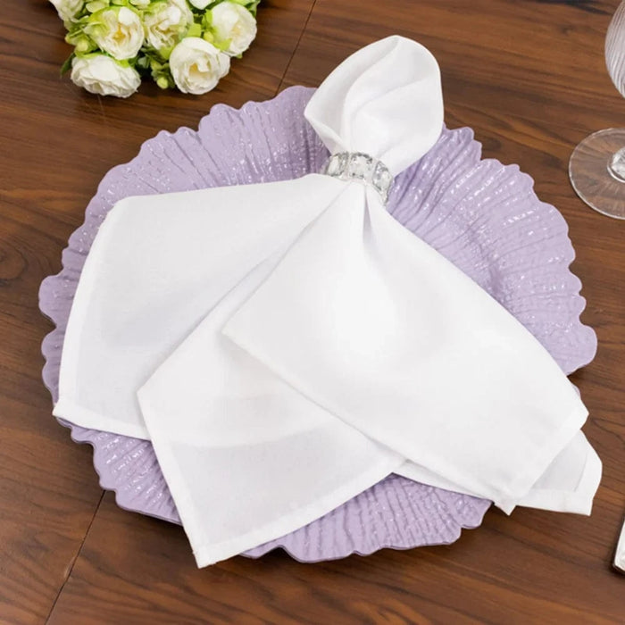 6 pcs 13" Round Textured Charger Plates