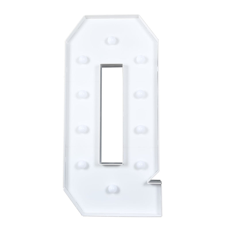 4ft XL LED Marquee Letter Foam Board with 10 Warm White Battery Operated LEDs - White