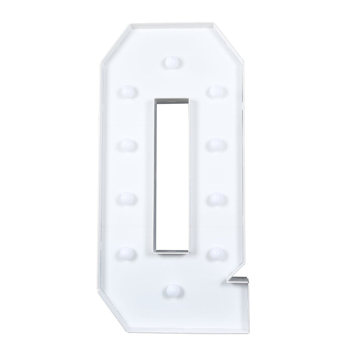 4ft XL LED Marquee Letter Foam Board with 10 Warm White Battery Operated LEDs - White