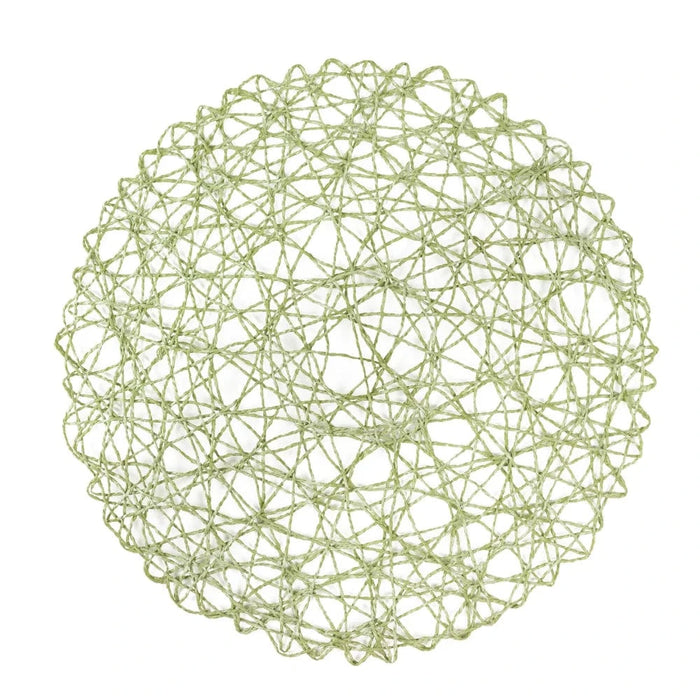 6 pcs 15" wide Round Metallic String Placemats