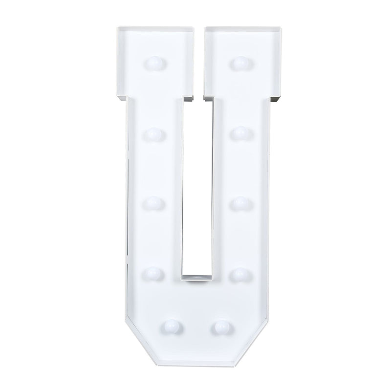 4ft XL LED Marquee Letter Foam Board with 10 Warm White Battery Operated LEDs - White