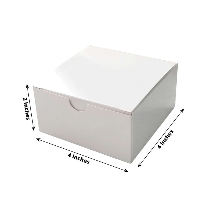 100 4"x4"x2" Cake Wedding Party Favors Boxes with Tuck Top