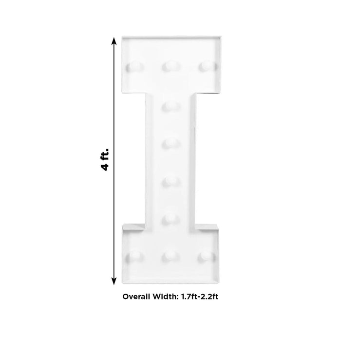 4ft XL LED Marquee Letter Foam Board with 10 Warm White Battery Operated LEDs - White