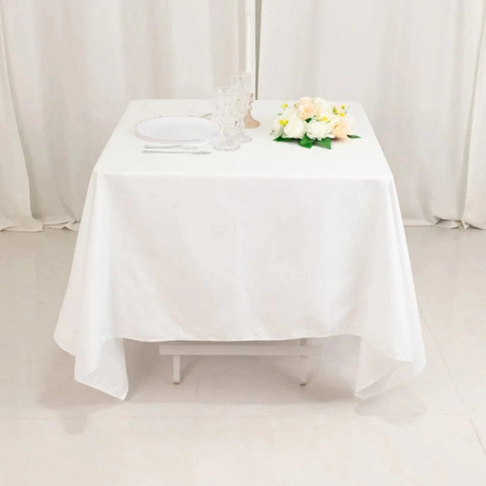 70" Cotton Blend Square Tablecloth for Weddings and Events