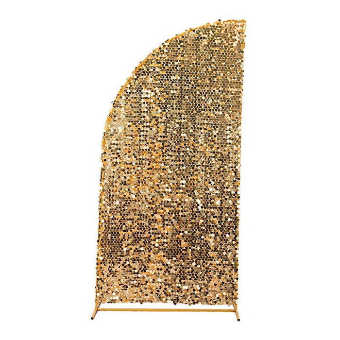 Double Sided Big Payette Sequin Chiara Backdrop Stand Cover IRON_STND13_71_L_GOLD