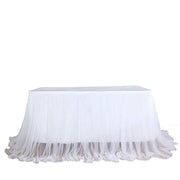 Dual Layer Tulle with Satin Table Skirt