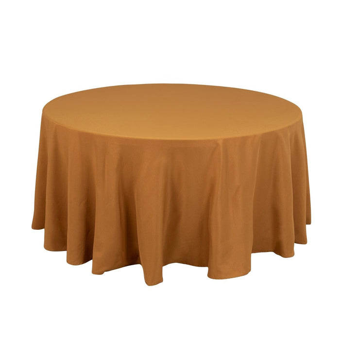 120" Premium Polyester Round Tablecloth Wedding Table Linens