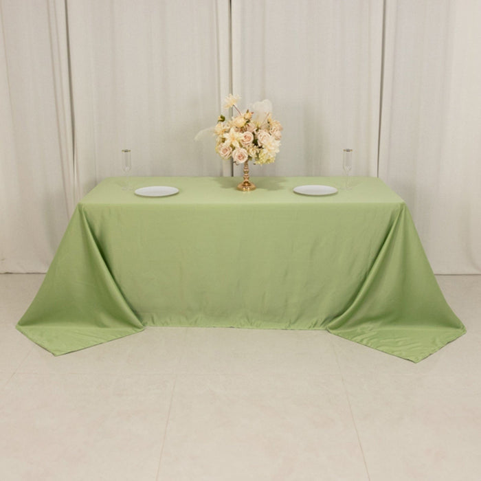 90" x 132" Lamour Satin Rectangular Tablecloth