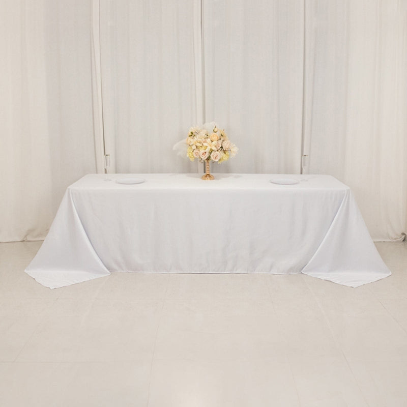 90" x 156" Lamour Satin Rectangular Tablecloth