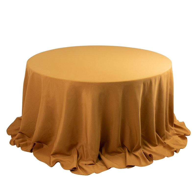 132" Premium Polyester Round Tablecloth Wedding Party Table Linens