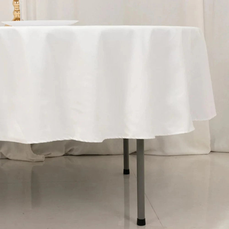 90" Cotton Blend Round Tablecloth for Weddings and Events