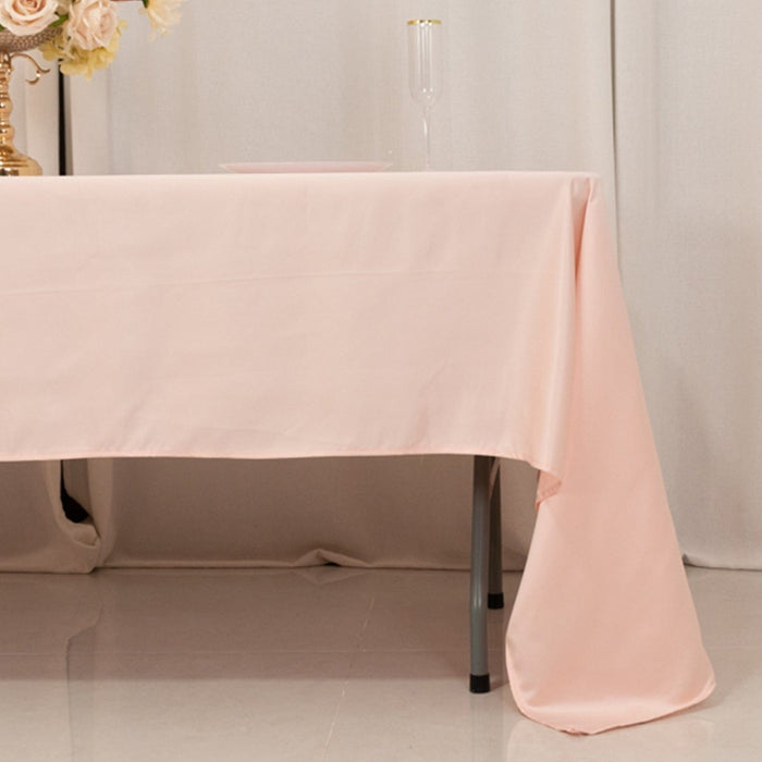 60" x 126" Lamour Satin Rectangular Tablecloth