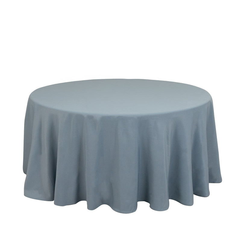 120" Premium Polyester Round Tablecloth Wedding Table Linens