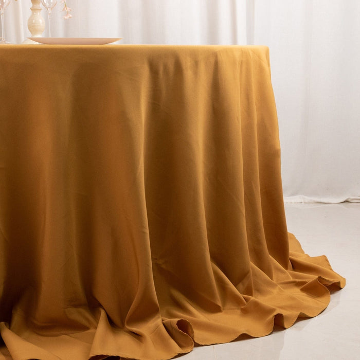 132" Premium Polyester Round Tablecloth Wedding Party Table Linens