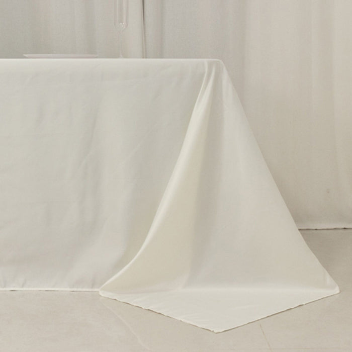 90" x 156" Lamour Satin Rectangular Tablecloth
