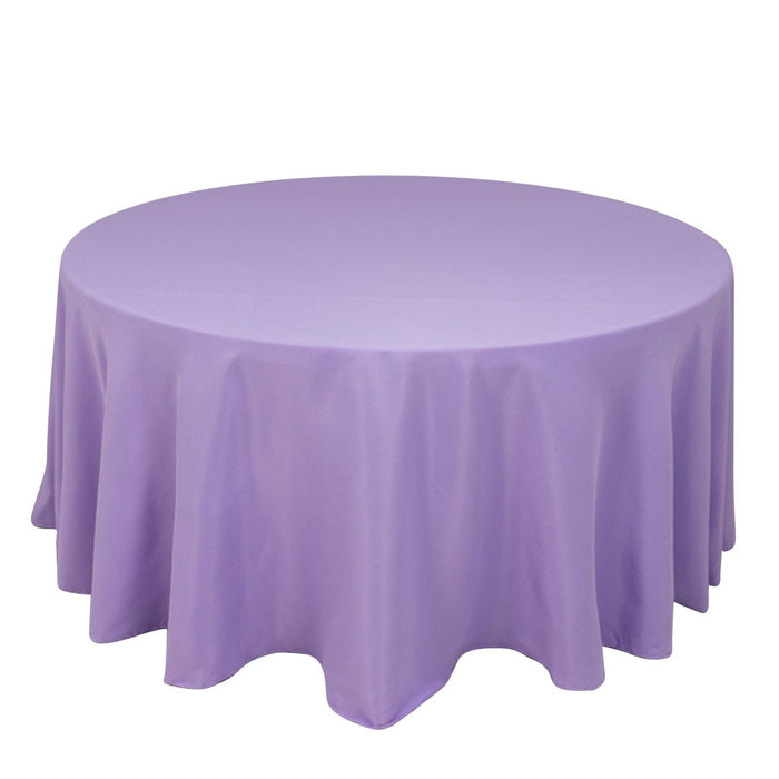 120" Premium Polyester Round Tablecloth Wedding Table Linens