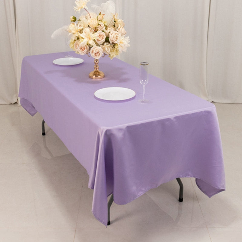 60" x 102" Lamour Satin Rectangular Tablecloth